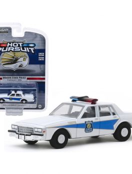 1986 Chevrolet Caprice Indiana State Police Indiana (USA) White Hot Pursuit Series 33 1/64 Diecast Model Car by Greenlight 42900B
