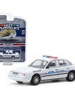 1993 Ford Crown Victoria Police Interceptor Ford Police Vehicles Show Car White Hot Pursuit Series 33 1/64 Diecast Model Car by Greenlight 42900C