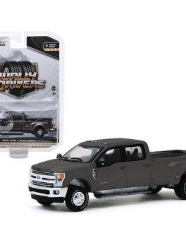 2019 Ford F-350 Lariat Dually Pickup Truck Stone Gray Metallic Dually Drivers Series 3 1/64 Diecast Model Car by Greenlight 46030F