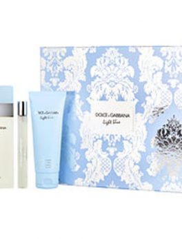 D and G Light Blue Edt Spray 3.3 Oz and Body Cream 2.5 Oz and Edt Spray .33 Oz Mini For Women
