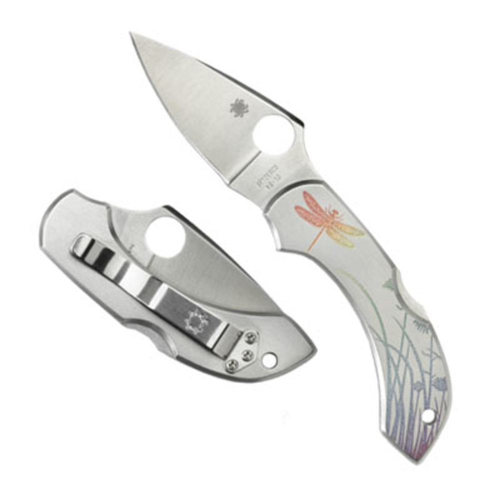 Spyderco Dragonfly Tattoo Folder 2.32 in Plain SS Handle