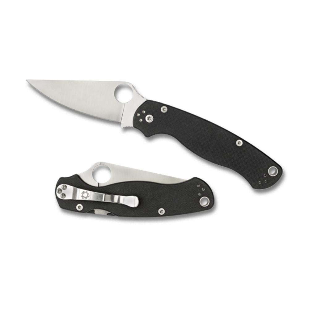 Spyderco Para 2 Folder 3.44 in Plain Black G-10 Handle