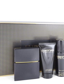 Nirvana Black By Elizabeth And James Gift Set -- 1 Oz Eau De Parfum Spray + 1.7 Oz Body Lotion + 1.3 Oz Dry Shampoo For Women