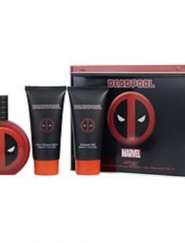 Deadpool Edt Spray 3.4 Oz and Shower Gel 3.4 Oz and Aftershave Balm 3.4 Oz For Anyone