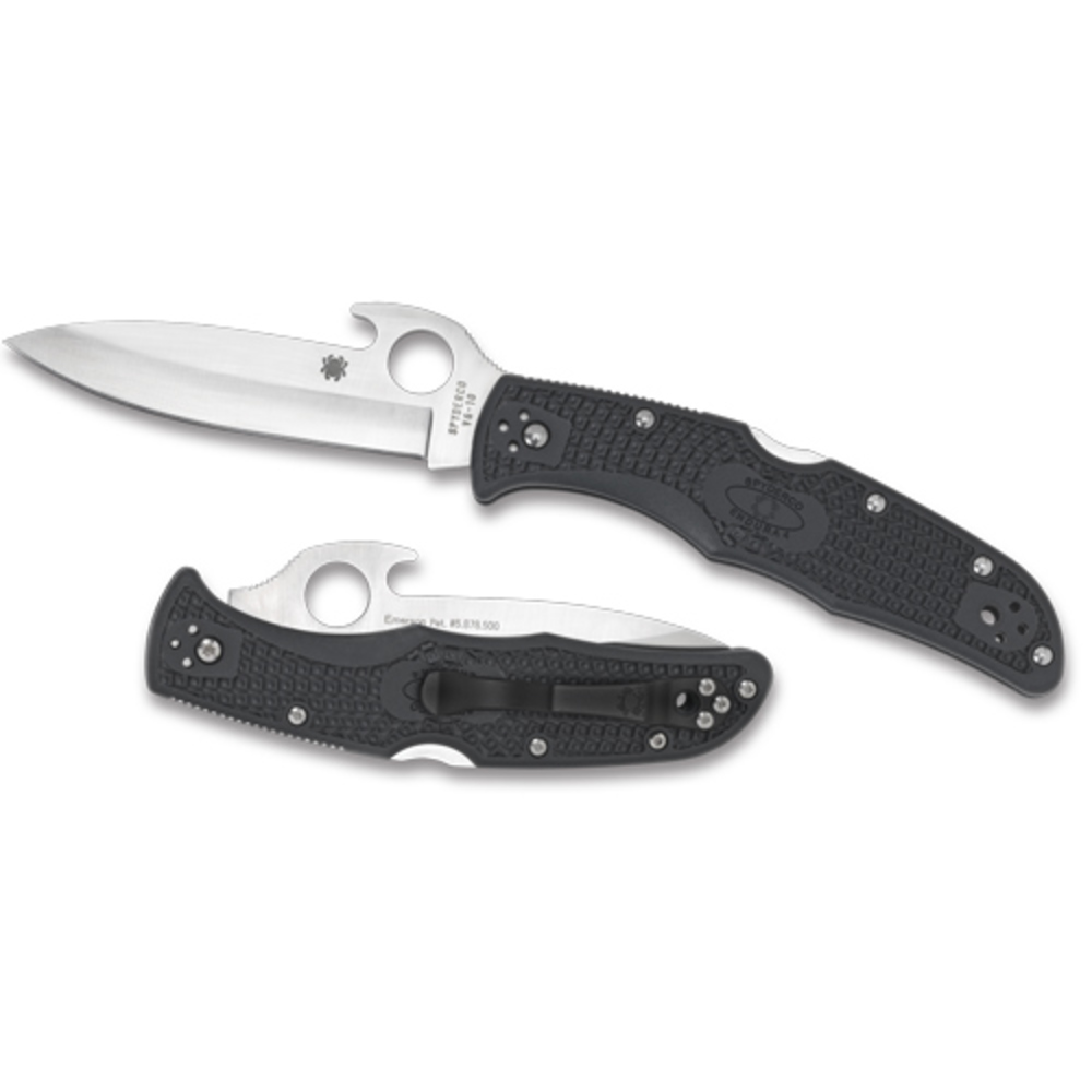 Spyderco Endura 4 Wave Folder 3.81 in Plain Gray FRN Handle