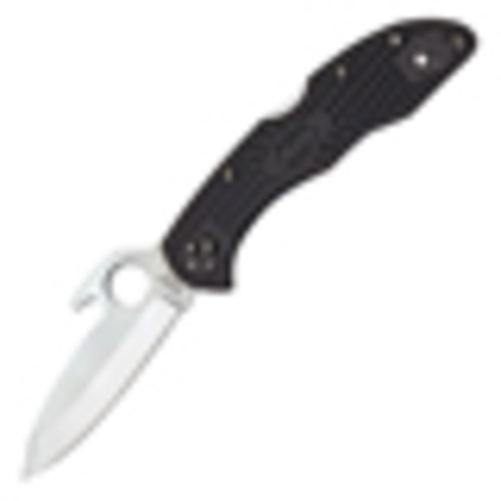 Spyderco Delica 4 Wave Folder 2.88 in Plain Black FRN Hndl