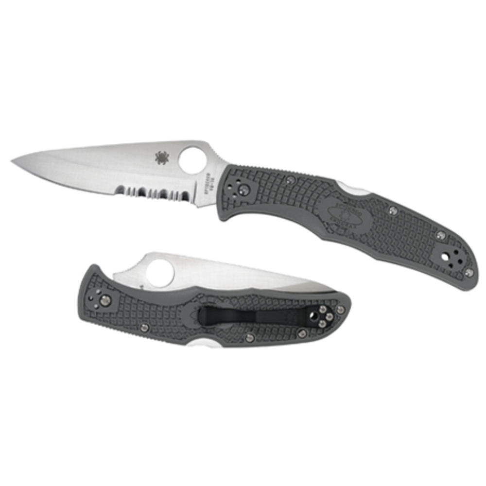 Spyderco Endura 4 Folder 3.75 in Comboedge Green FRN Handle