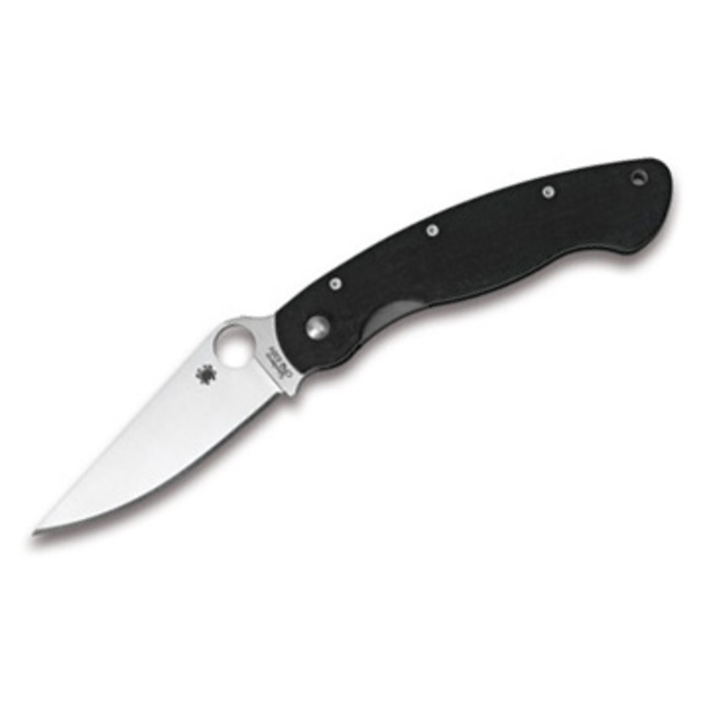 Spyderco Military Folder 4.0 in Plain Black G-10 Handle