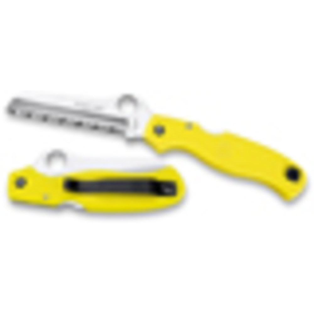 Spyderco Atlantic Salt Folder 3.69 in Serrated Yellow FRN