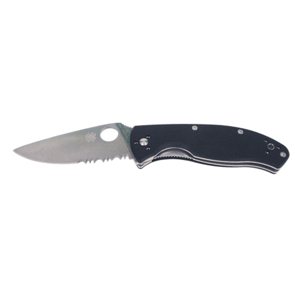 Spyderco Tenacious Folder 3.39 in Plain Black G-10 Handle