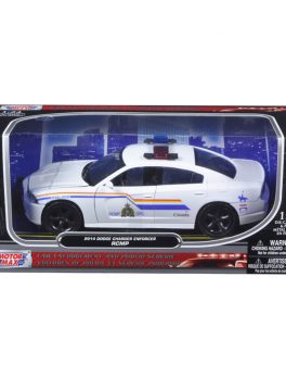 2014 Dodge Charger Enforcer RCMP Canadian Police White 1/24 Diecast Model Car by Motormax 76945