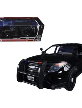 2015 Ford Police Interceptor Utility Special Service Black 1/18 Diecast Model Car by Motormax 73543