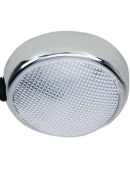 Perko Round Surface Mount LED Dome Light - Chrome Plated - w/Switch