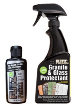 Flitz Granite and amp; Glass Protectant 16oz Spray Bottle w/1-1.7oz Liquid Polish