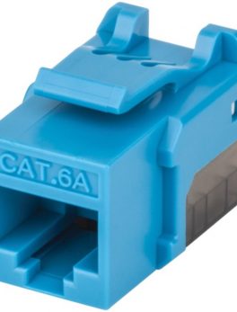 Intellinet Network Solutions 772334 FastPunch CAT-6A UTP Keystone Jack (Blue)
