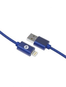 iEssentials IEN-BC6L-BL Charge and Sync Braided Lightning to USB Cable, 6ft (Blue)