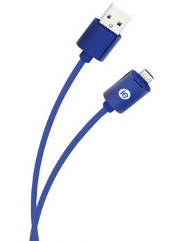 iEssentials IEN-BC6M-BL Charge and Sync Braided Micro USB to USB Cable, 6ft (Blue)