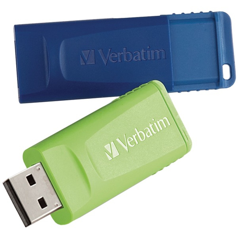 Verbatim 98713 16GB Store "n" Go USB Flash Drive (2 pk; Blue and Green)