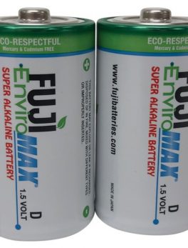 Fuji Batteries 4100BP2 EnviroMax D Super Alkaline Batteries, 2 pk