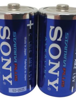 Sony AM2-B2D STAMINA PLUS C Alkaline Batteries, 2 pk