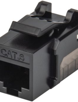 Intellinet Network Solutions 772280 FastPunch CAT-6 UTP Keystone Jack (Black)