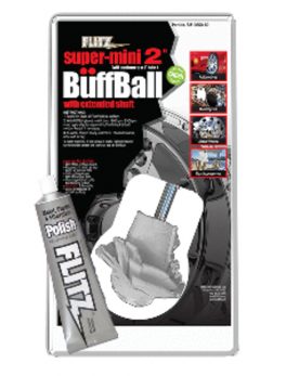 Flitz Buff Ball - Super Mini 2" - White w/1.76oz Tube Flitz Polish