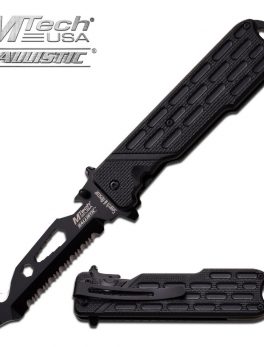 Master Assisted 3.75 in Blade Black Aluminum Handle
