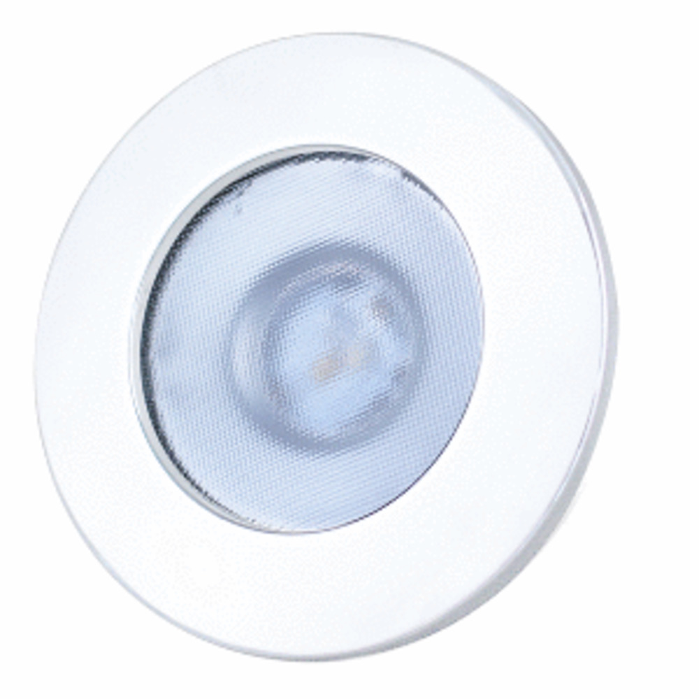 Lunasea Gen 3 Indoor/Outdoor Recessed 3.5 and rdquo; LED Light - 2700K 85 CRI Dimmable COB LED - Warm White/White SS Bezel