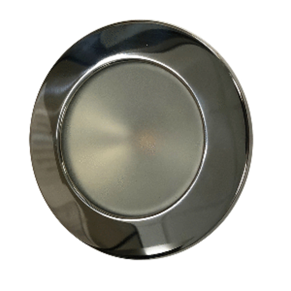 Lunasea Gen 3 Indoor/Outdoor Recessed 3.5 and rdquo; LED Light - 2700K 85 CRI Dimmable COB LED - Warm White/Polished SS Bezel