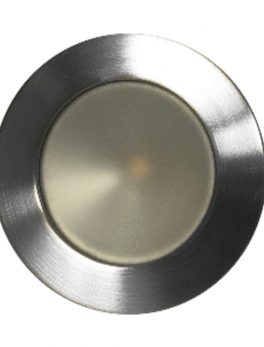 Lunasea Gen 3 Indoor/Outdoor Recessed 3.5 and rdquo; LED Light - 2700K 85 CRI Dimmable COB LED - Warm White/Brushed SS Bezel