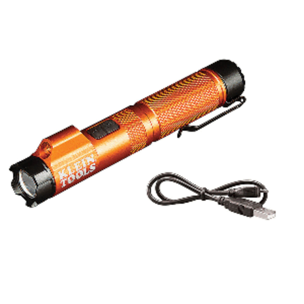 Klein Tools Rechargeable Focus Flashlight w/Laser - 350 Lumens
