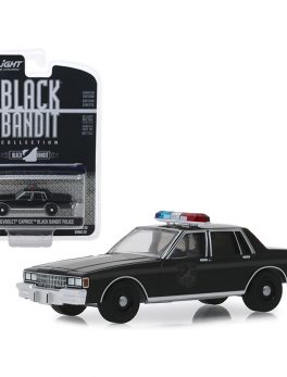 1980 Chevrolet Caprice Black Bandit Police Black Bandit Series 22 1/64 Diecast Model Car by Greenlight 28010D