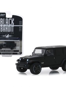 2017 Jeep Wrangler Unlimited Black Bandit Series 22 1/64 Diecast Model Car by Greenlight 28010E