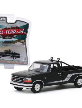 1992 Ford F-150 Pickup Truck Raven Black with Silver Stripes All Terrain Series 9 1/64 Diecast Model Car by Greenlight 35150D