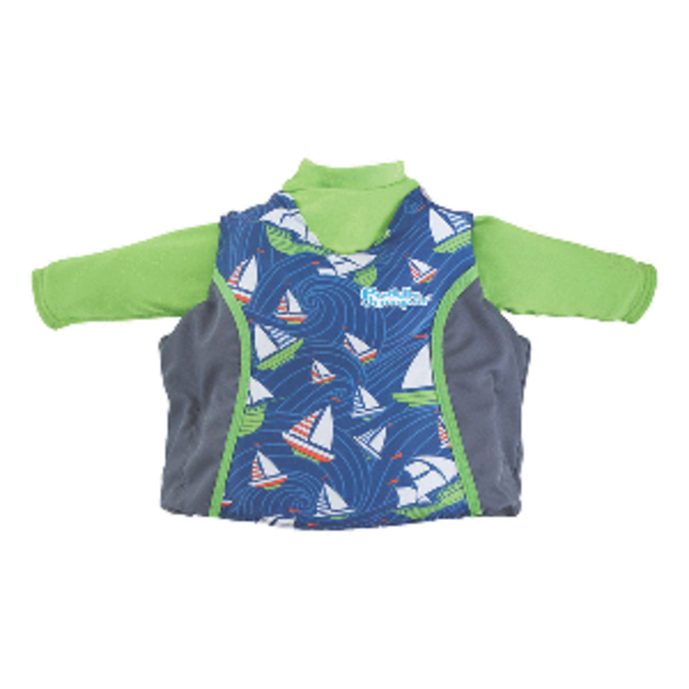 Puddle Jumper Kids 2-in-1 Life Jacket and amp; Rash Guard - Sailboards - 33-55lbs