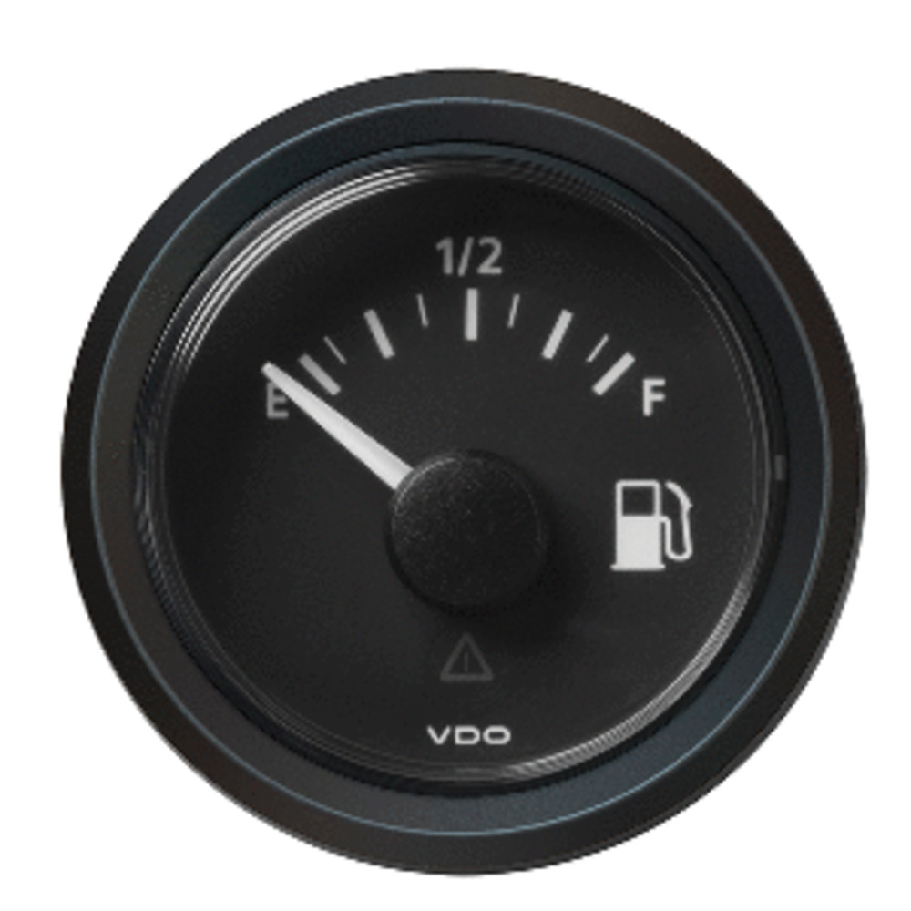 VDO Marine 2-1/16" (52mm) ViewLine Fuel Level Gauge Empty/Full - 8-32V - 240 - 33.5 OHM - Black Dial and amp; Triangular Bezel