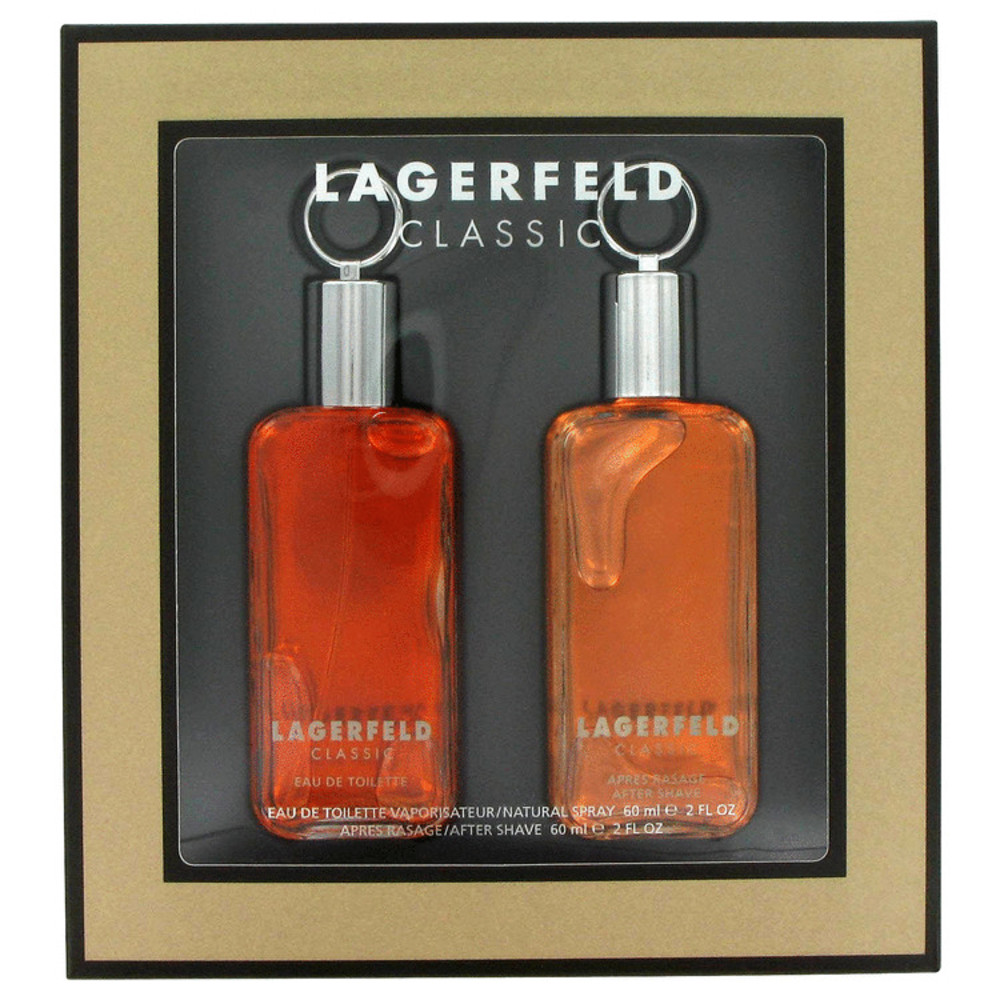 Lagerfeld By Karl Lagerfeld Gift Set -- 2 Oz Eau De Toilette Spray + 2 Oz After Shave For Men