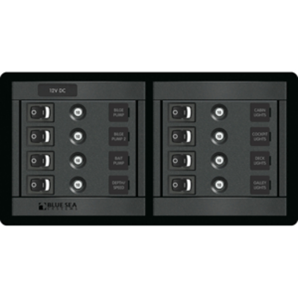Blue Sea 1456 8 Position Switch CLB Horizontal