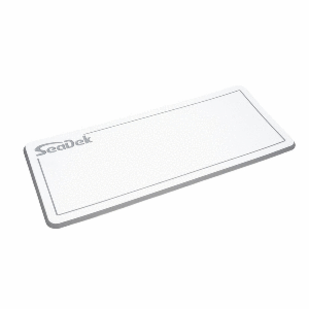 SeaDek Dual Density Helm Pad - 16" x 39" 20mm - Large - White w/Storm Gray Laser SD Logo