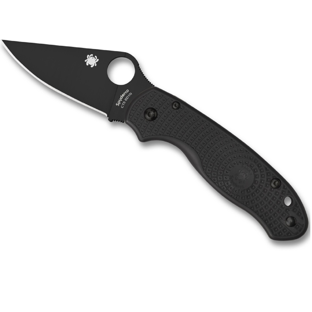 Spyderco Para 3 Lightweight 3in Black Plain Blade FRN Handle
