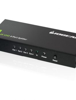 IOGEAR 4K Ultra HD 4-Port Splitter with HDMI - 4096 x 2160 - HDMI In - HDMI Out - Metal