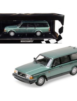 1986 Volvo 240 GL Break Green Metallic Limited Edition to 600 pieces Worldwide 1/18 Diecast Model Car by Minichamps 155171410