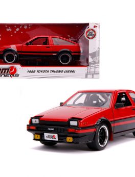 1986 Toyota Trueno (AE86) RHD (Right Hand Drive) Glossy Red and Black JDM Tuners 1/24 Diecast Model Car by Jada 99577