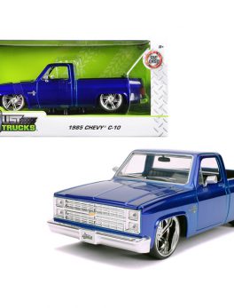 1985 Chevrolet Silverado C-10 Pickup Truck Candy Blue Just Trucks 1/24 Diecast Model Car by Jada 30287-1