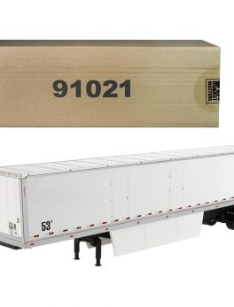 53" Dry Cargo Van Trailer White Transport Series 1/50 Diecast Model by Diecast Masters 91021