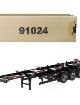 40" Skeleton Trailer Black Transport Series 1/50 Diecast Model by Diecast Masters 91024