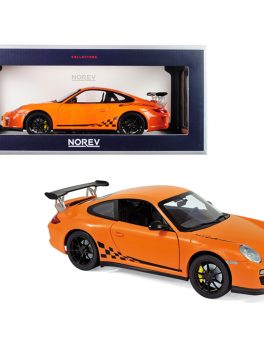 2010 Porsche 911 GT3 RS Orange 1/18 Diecast Model Car by Norev 187562