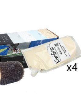 KiwiGrip 4 - 1 Liter Pouches - Cream w/4" Roller