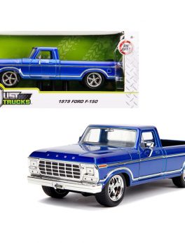 1979 Ford F-150 Pickup Truck Stock Candy Blue Just Trucks 1/24 Diecast Model Car by Jada 31597