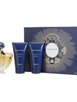 Shalimar Edt Spray 3 Oz and Body Lotion 2.5 Oz and Shower Gel 2.5 Oz For Women